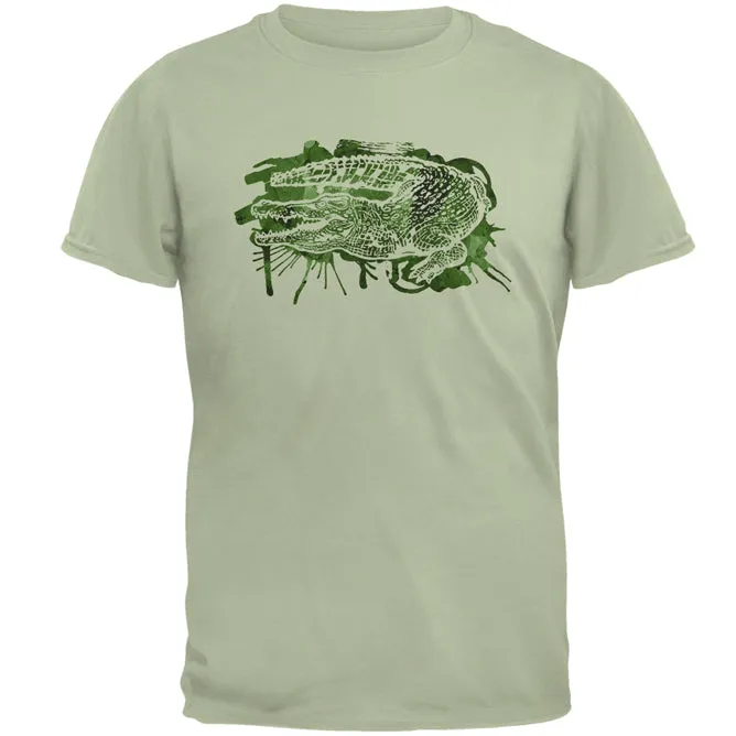 Alligator Swamp Water Splatter Mens T Shirt sold by Old Glory