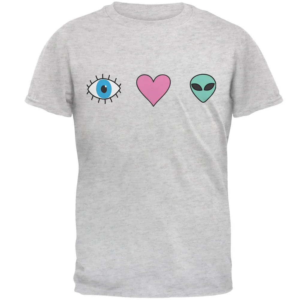 Eye Heart Aliens Mens T Shirt sold by Old Glory