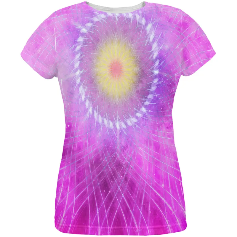Rum Runner Hibiscus Fractal Mandala All Over Womens T Shirt sold by Old Glory