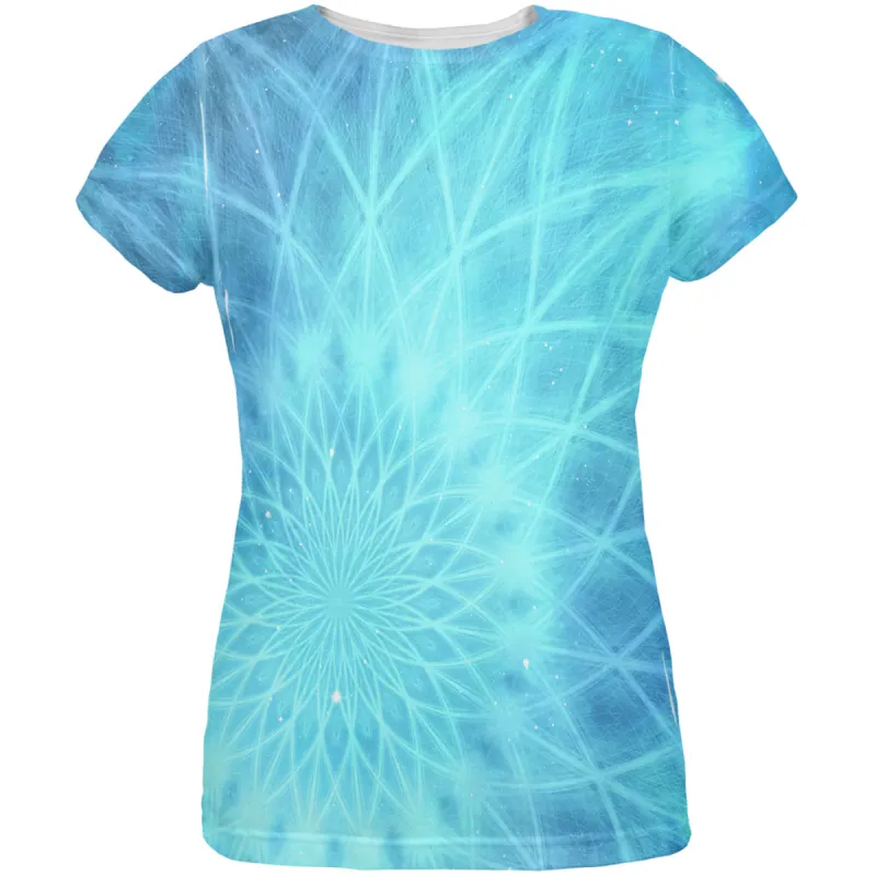 Jack Frost Snowflake Fractal Mandala All Over Womens T Shirt sold by Old Glory