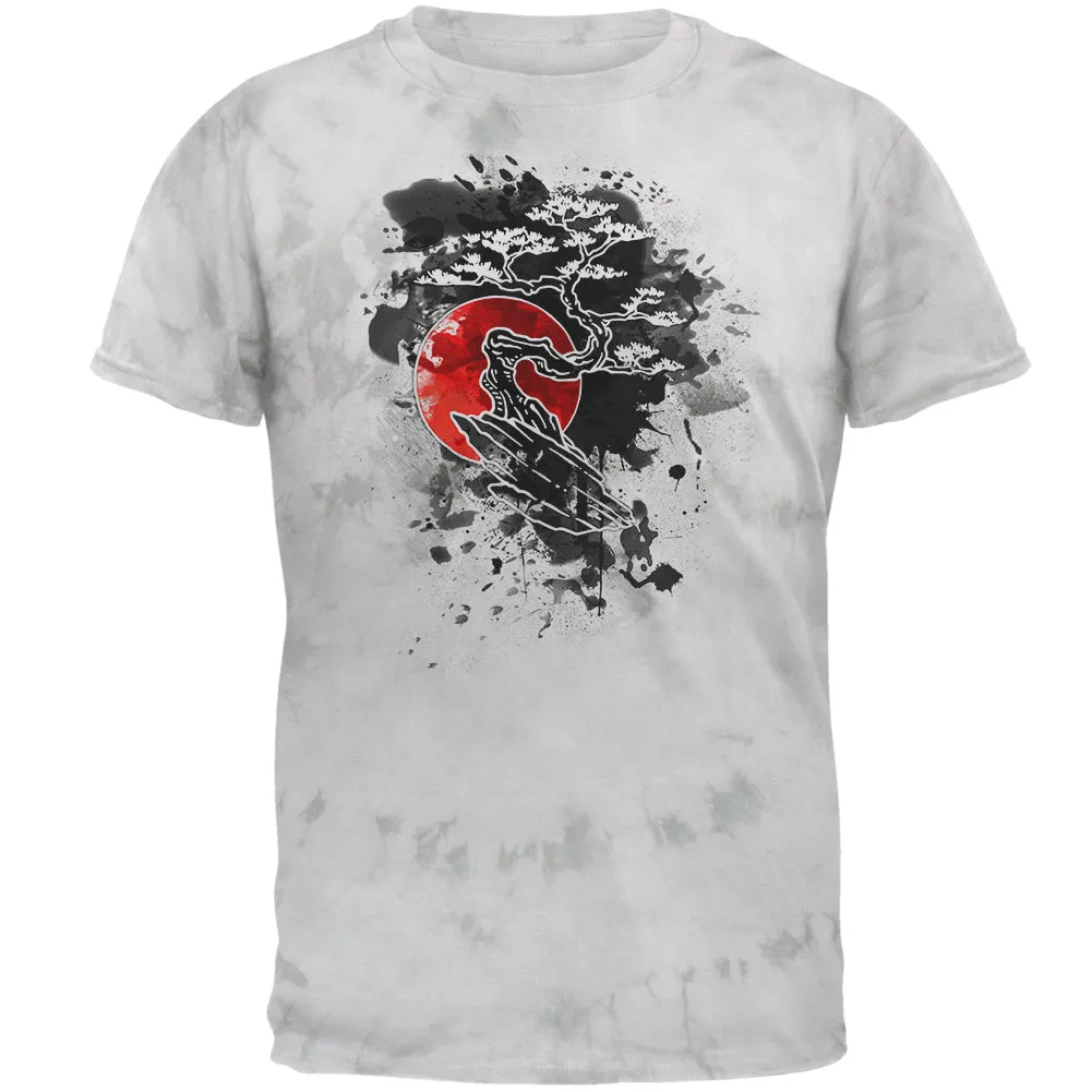 Japanese Bonsai Tree Ink Splatter Mens Soft T Shirt sold by Old Glory product image thumbnail 2