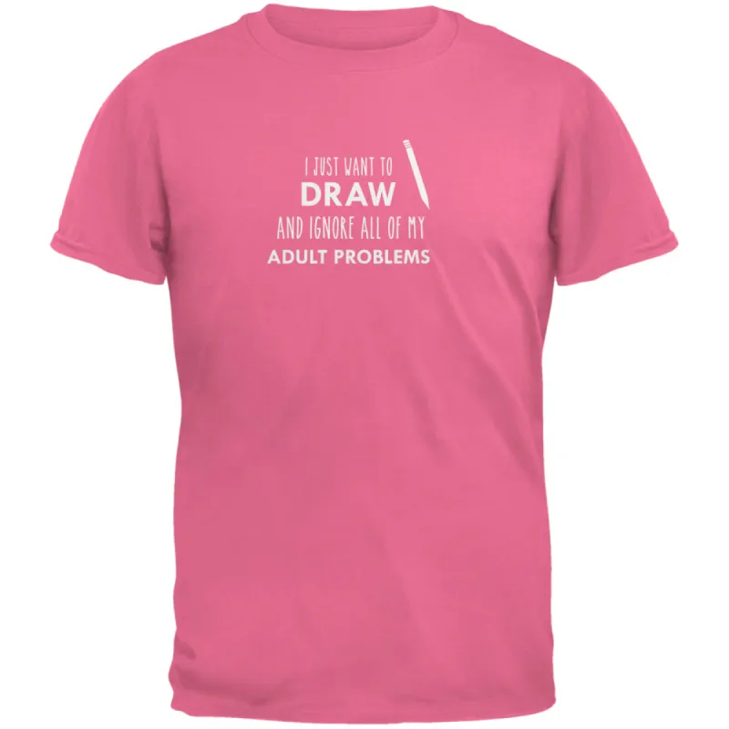 I Just Want to Draw Azalea Adult T-Shirt sold by Old Glory