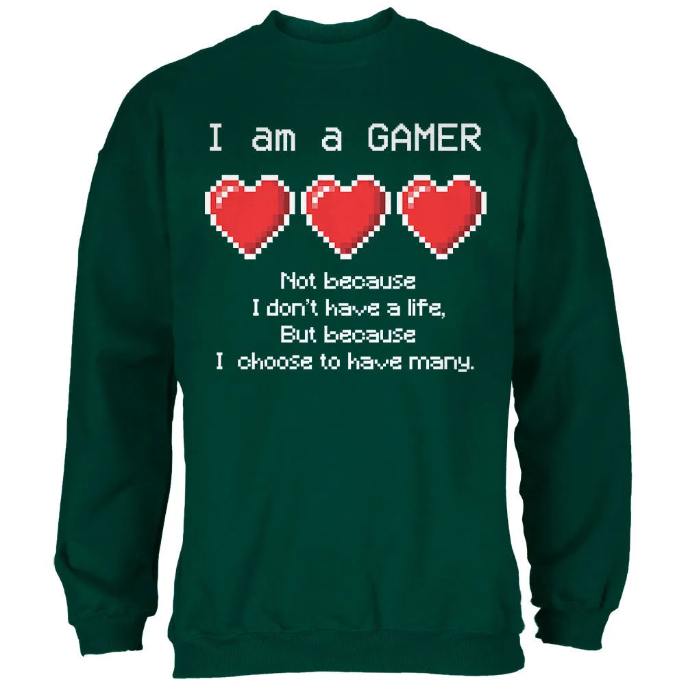 Eight Bit Three Lives Gamer Forest Adult Sweatshirt sold by Old Glory