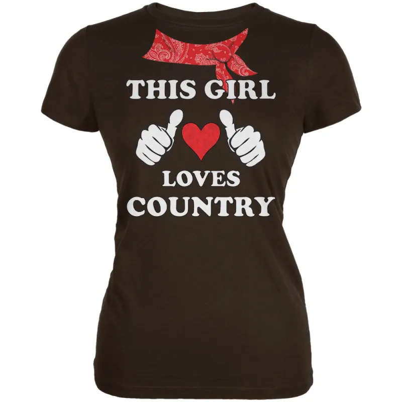 This Girl Loves Country Juniors Soft T Shirt sold by Old Glory