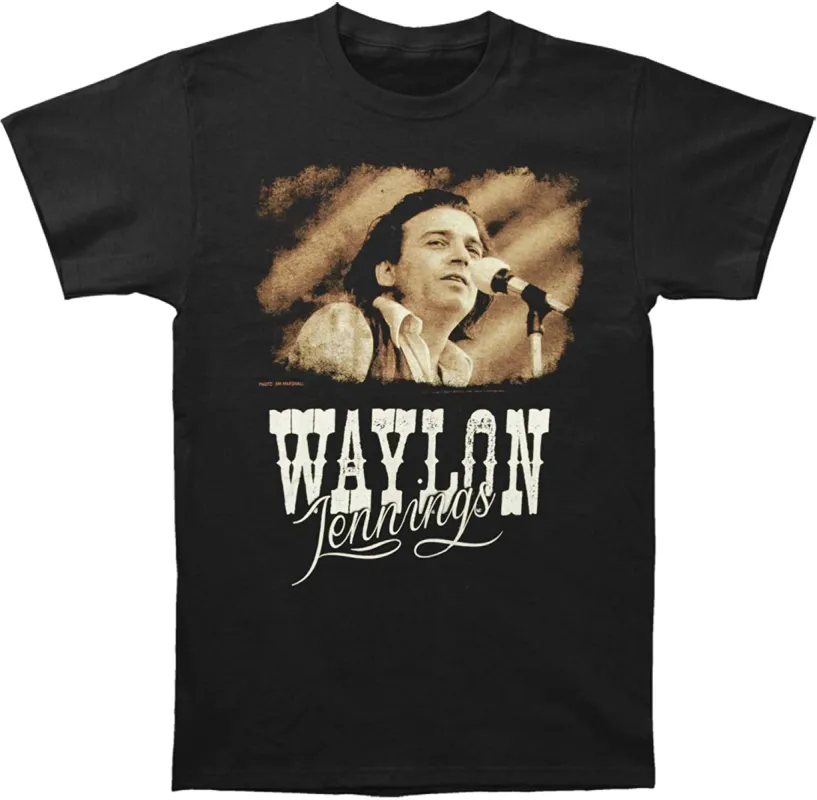 Waylon Jennings - The Outlaw Mens T Shirt sold by Old Glory