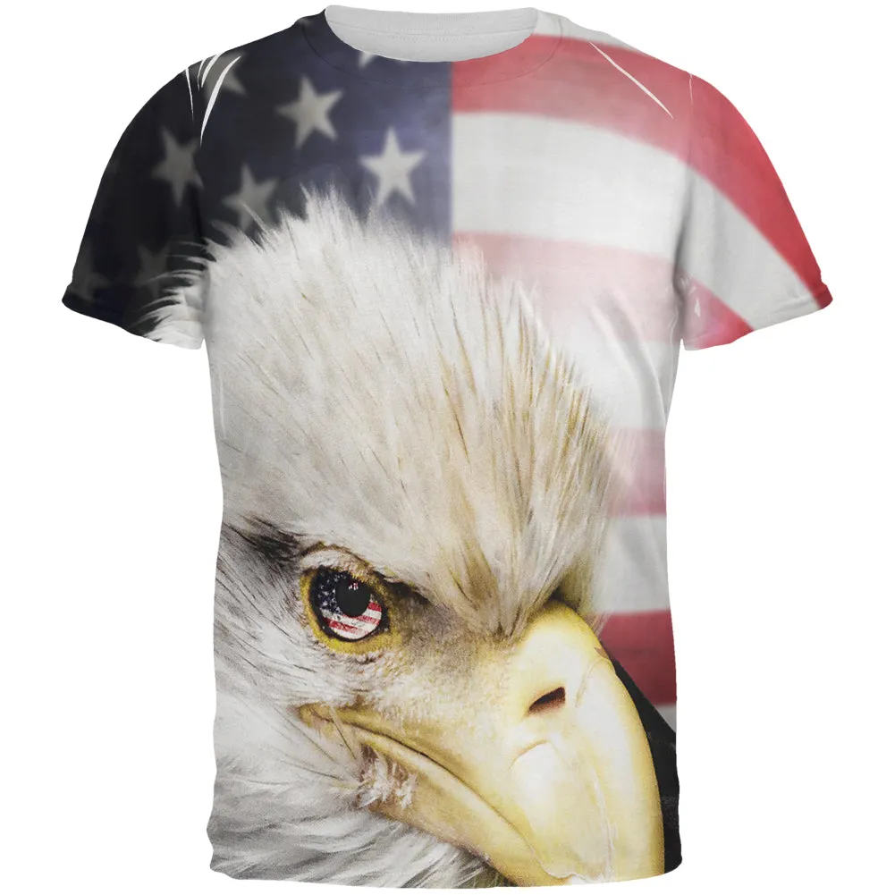 4th of July American Bald Eagle Eye Flag All Over Mens T Shirt sold by Old Glory