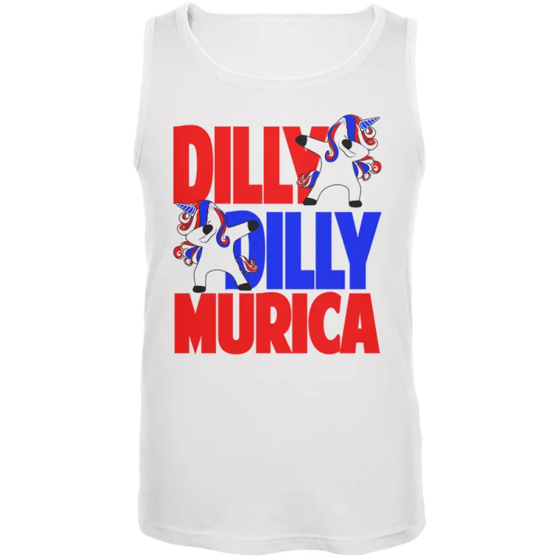 4th of July Dilly Dilly Murica Dabbing Unicorn Mens Tank Top sold by Old Glory