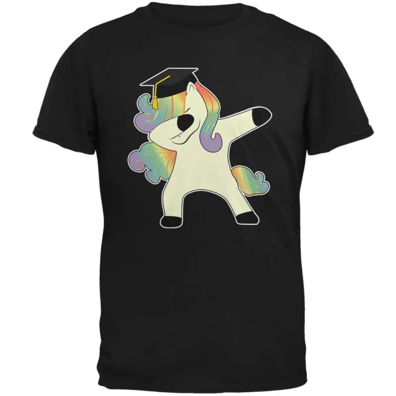 Dabbing Unicorn Graduate Mens T Shirt sold by Old Glory