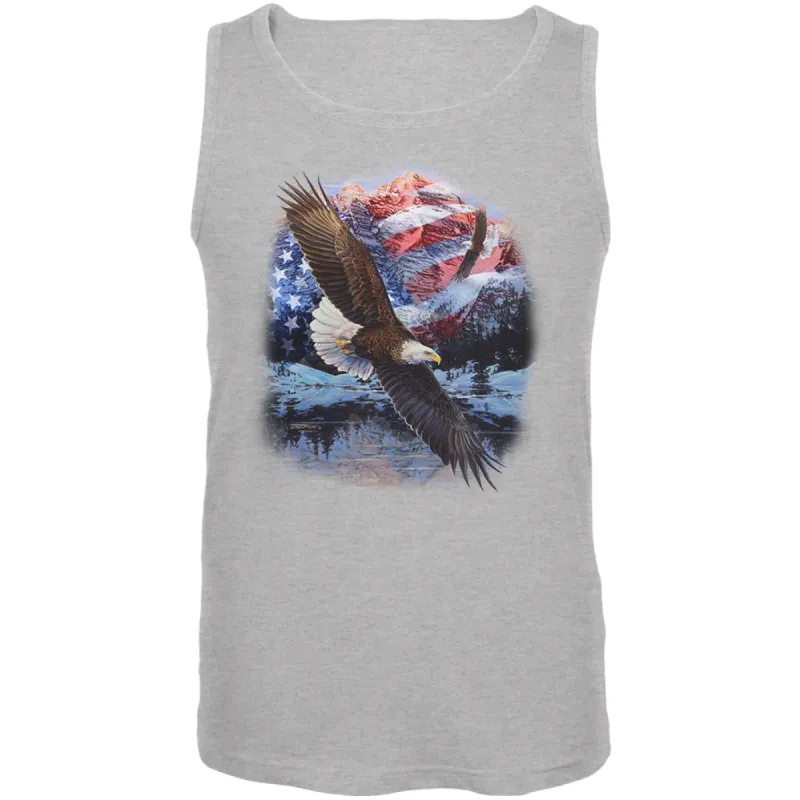 4th Of July American Flag Bald Eagle Mens Tank Top sold by Old Glory