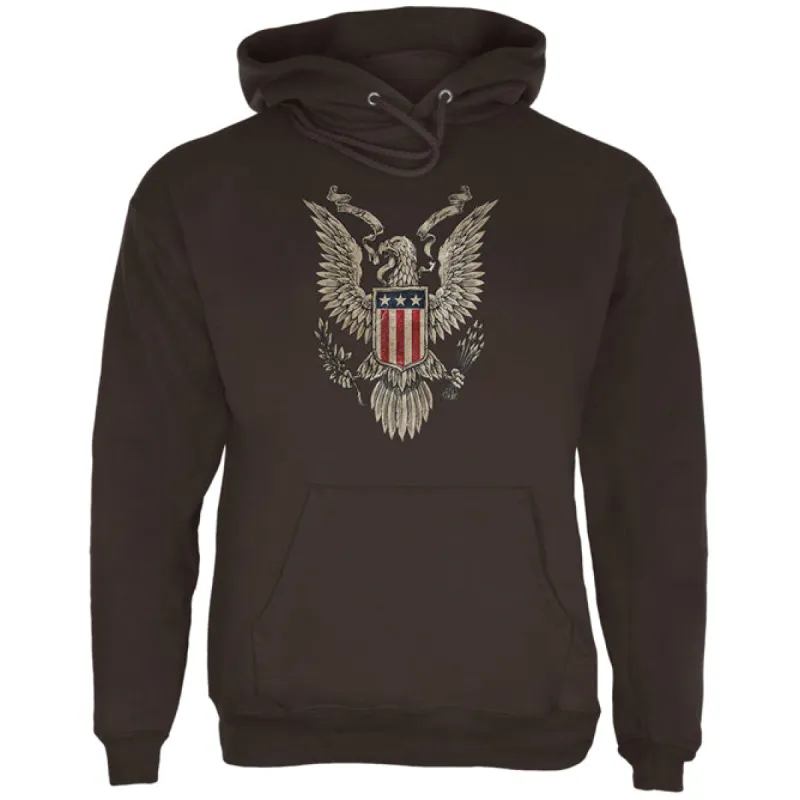 4th July Born Free Vintage American Bald Eagle Mens Hoodie sold by Old Glory