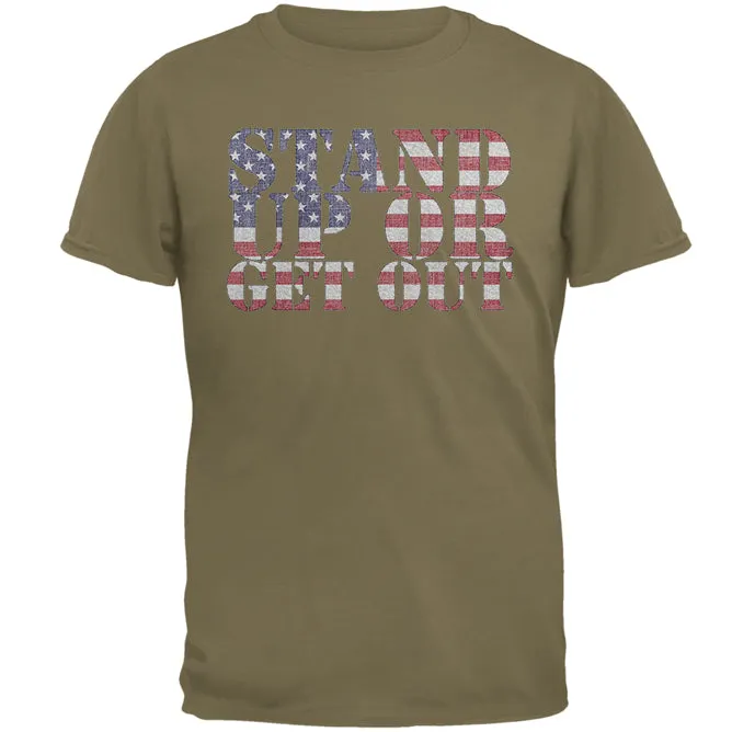 4th of July Stand Up or Get Out Mens T Shirt sold by Old Glory product image thumbnail 5