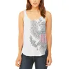 4th Of July Born Free Vintage American Eagle Juniors Flowy Side Slit Tank Top sold by Old Glory