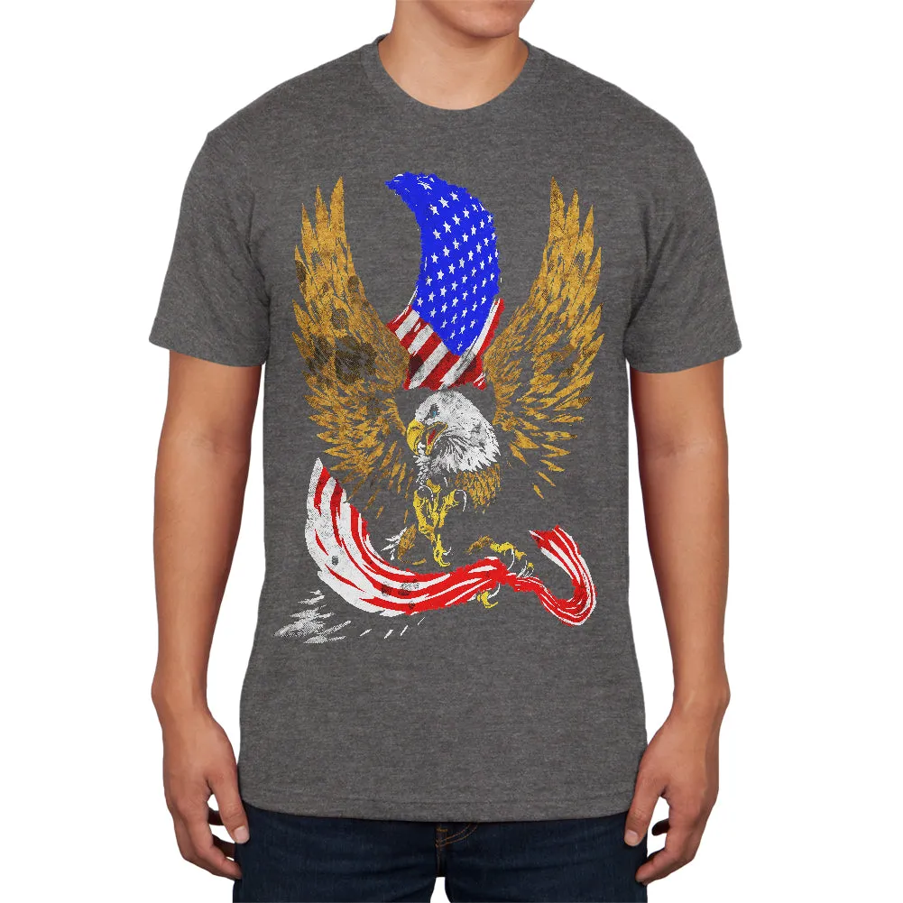 July 4th Screaming Bald Eagle of Freedom Mens Soft T Shirt sold by Old Glory product image thumbnail 2