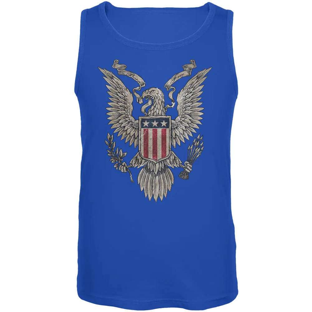 4th July Born Free Vintage American Bald Eagle Mens Tank Top sold by Old Glory