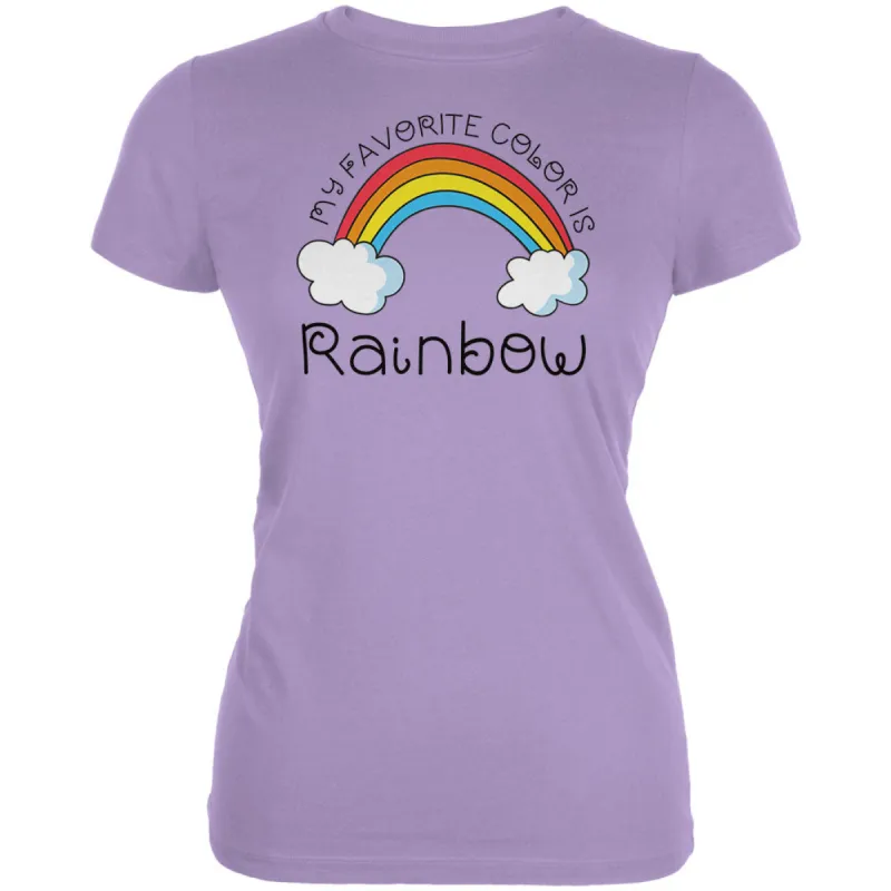 Rainbow is my Favorite Color Juniors Soft T Shirt sold by Old Glory