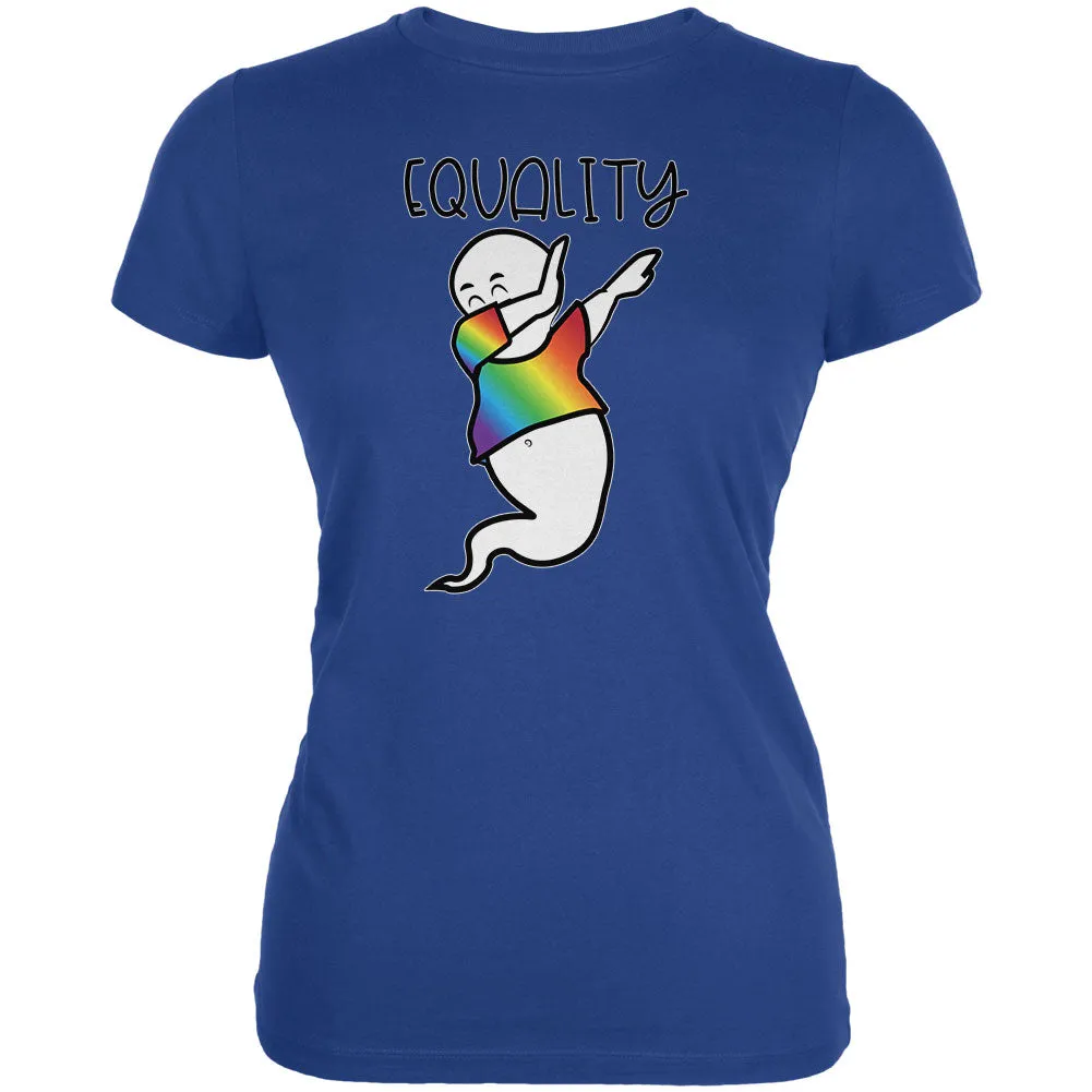 LGBTQ Dabbing Gay Ghost Pride Equality Juniors Soft T Shirt sold by Old Glory product image thumbnail 3