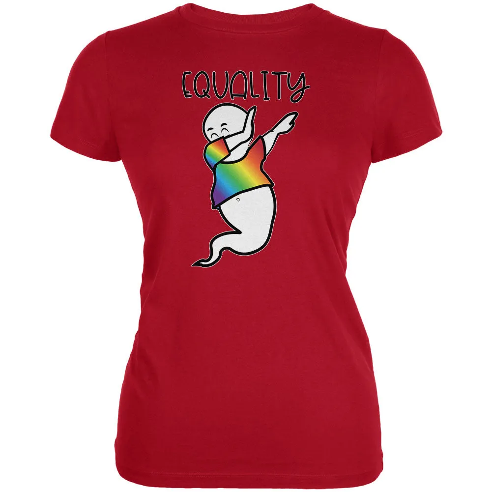 LGBTQ Dabbing Gay Ghost Pride Equality Juniors Soft T Shirt sold by Old Glory product image thumbnail 2