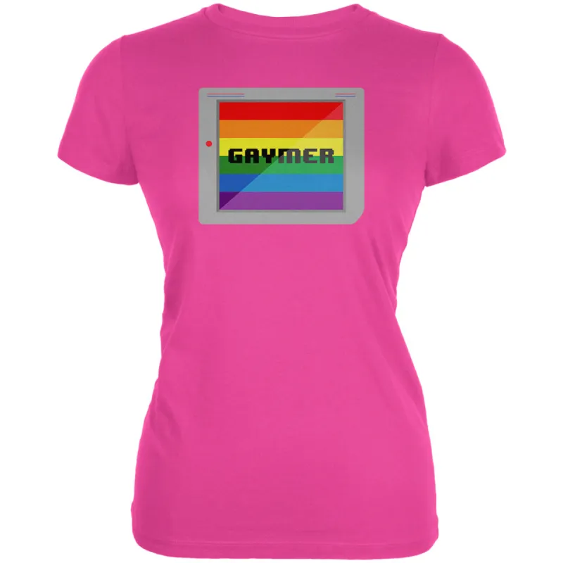 LGBT Halloween Handheld Gamer Gaymer Costume Juniors Soft T Shirt sold by Old Glory