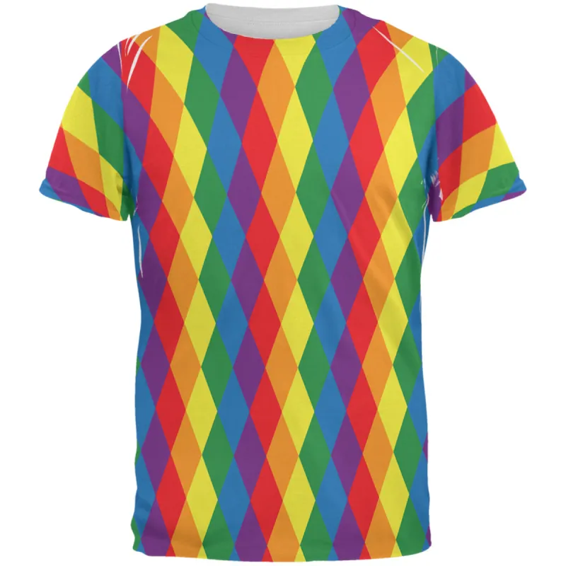 LGBT Jester Gay Pride Parade Costume All Over Mens T Shirt sold by Old Glory