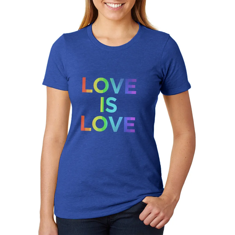 LGBT Gay Pride Love Is Love Juniors Soft Heather T Shirt sold by Old Glory product image thumbnail 2