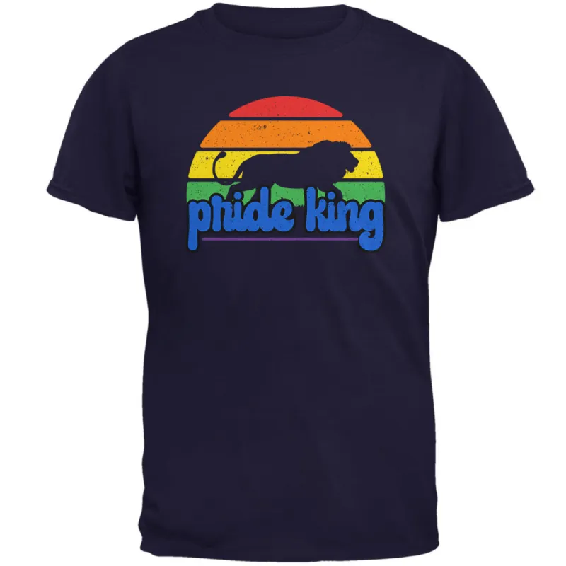 LGBTQ Lion Retro Sun Pride Mens T Shirt sold by Old Glory