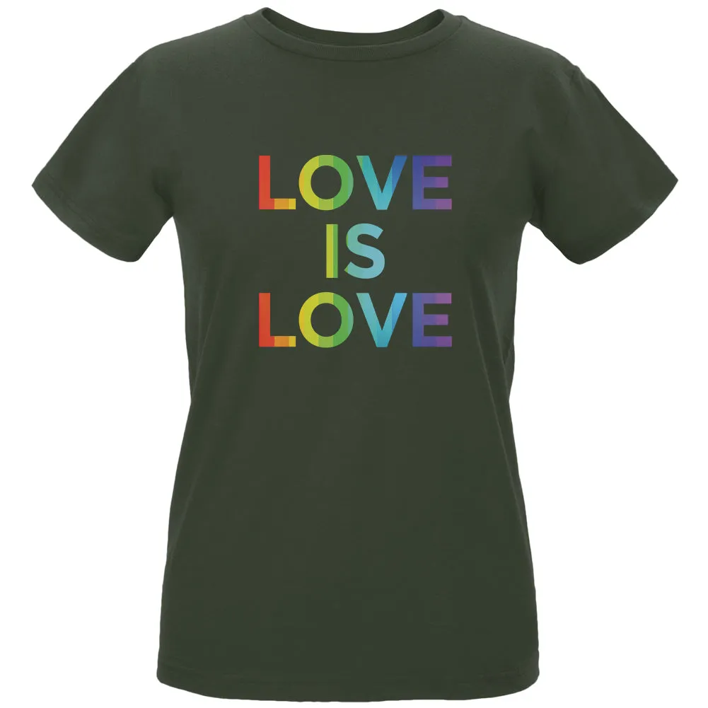 LGBT Gay Pride Love Is Love Womens Organic T Shirt sold by Old Glory product image thumbnail 4