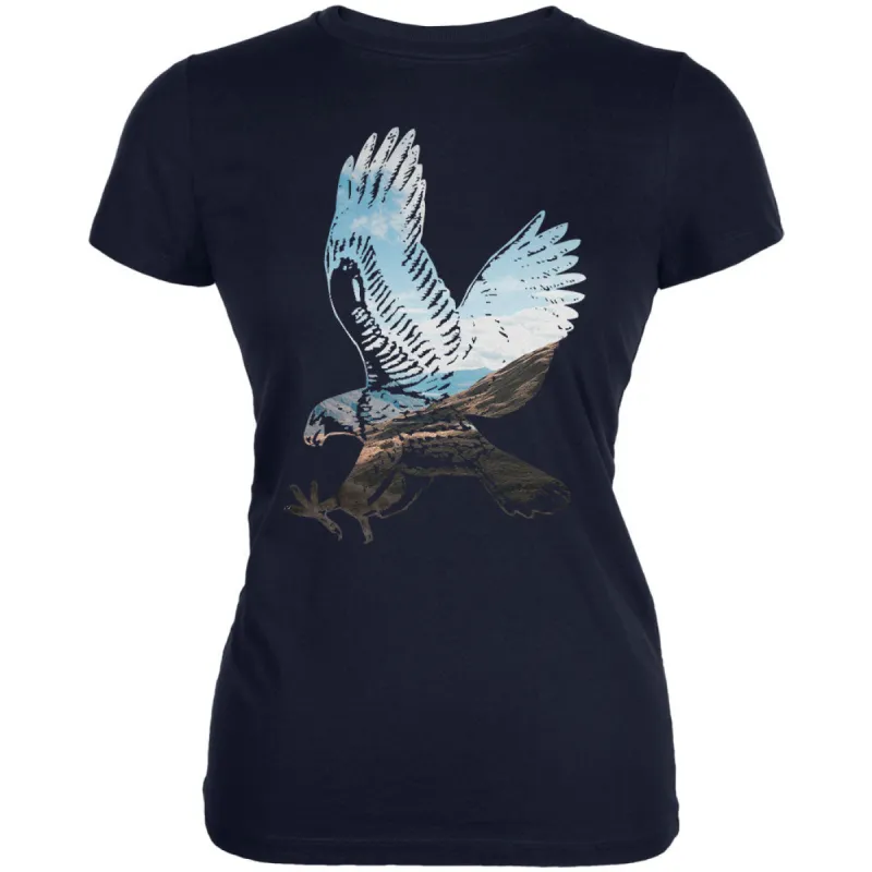 4th of July Eagle Freedom America USA Juniors Soft T Shirt sold by Old Glory