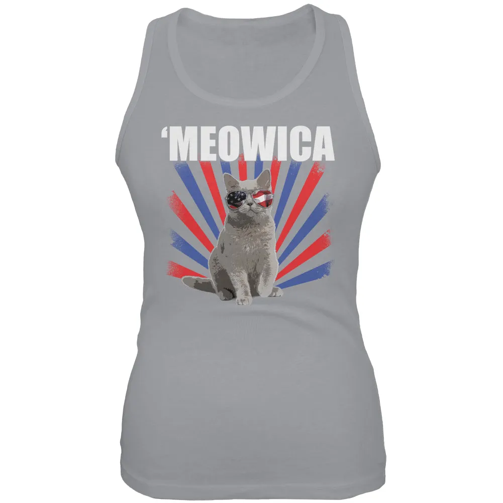 4th Of July Meowica America Patriot Cat Juniors Soft Tank Top sold by Old Glory product image thumbnail 2