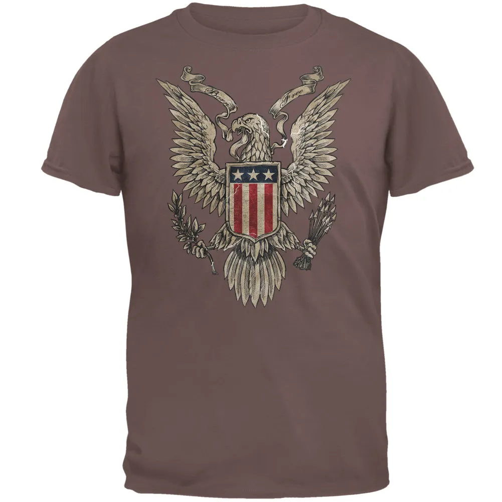 4th Of July Born Free American Eagle Mens T Shirt sold by Old Glory