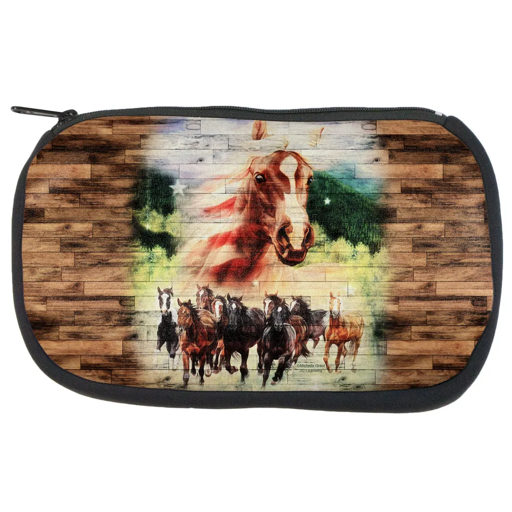 4th of July Wild Horse Mustang Patriot Travel Bag sold by Old Glory