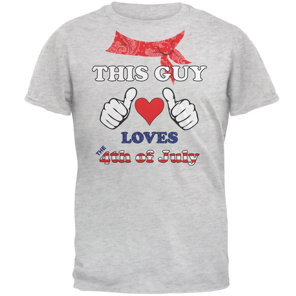 This Guy Loves the 4th of July Mens T Shirt sold by Old Glory product image thumbnail 2