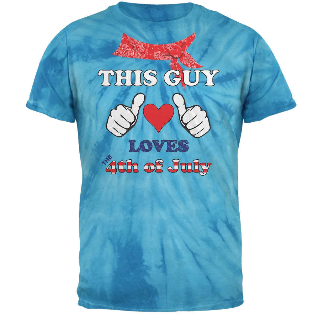 This Guy Loves the 4th of July Mens T Shirt sold by Old Glory product image thumbnail 3
