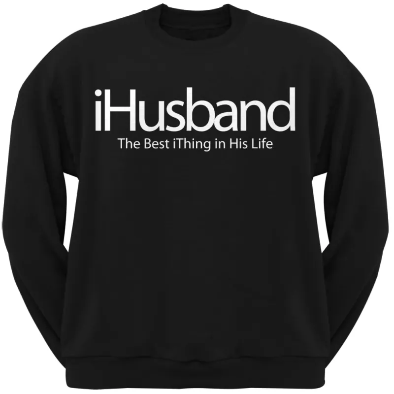 iHusband LGBT Black Adult Crew Neck Sweatshirt sold by Old Glory
