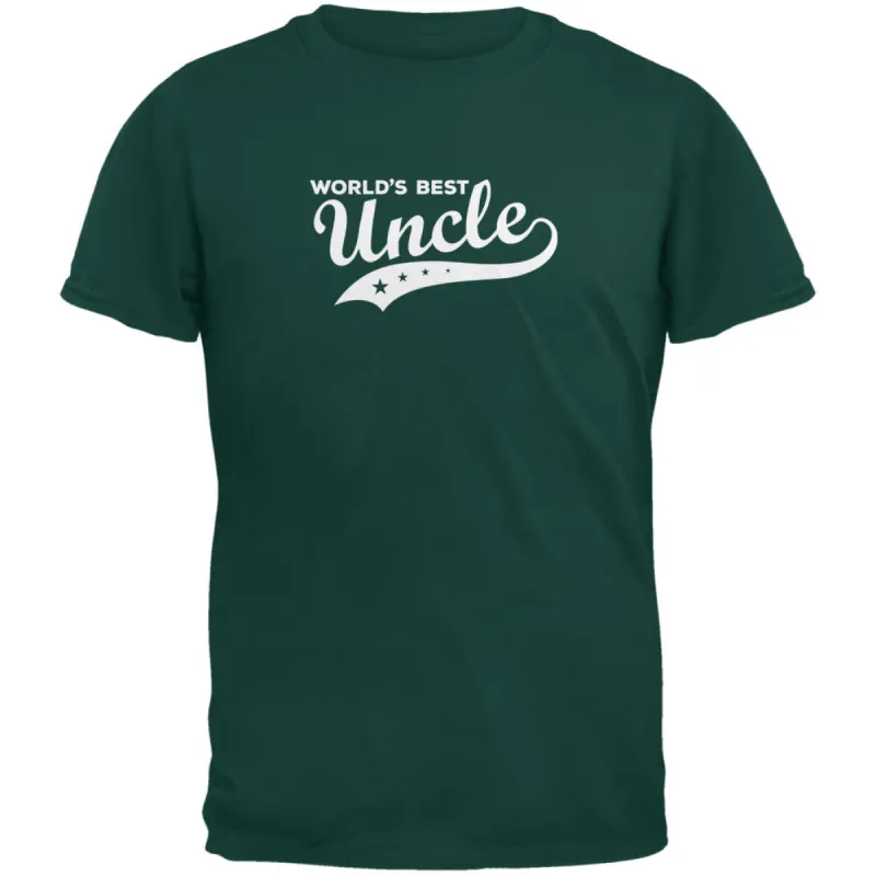 World's Best Uncle Forest Green Adult T-Shirt sold by Old Glory