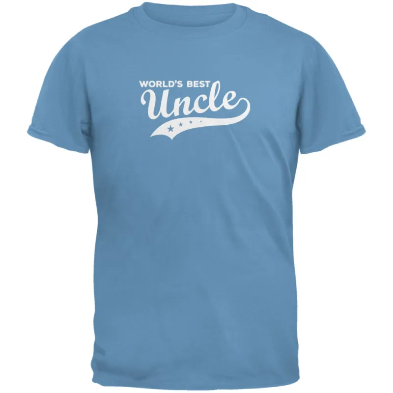 World's Best Uncle Carolina Blue Adult T-Shirt sold by Old Glory