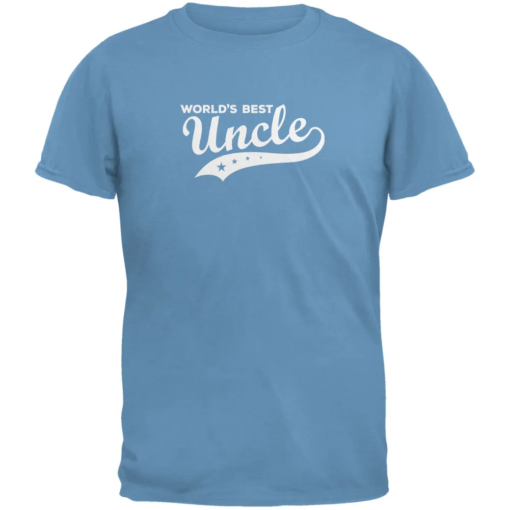 World's Best Uncle Carolina Blue Adult T-Shirt sold by Old Glory