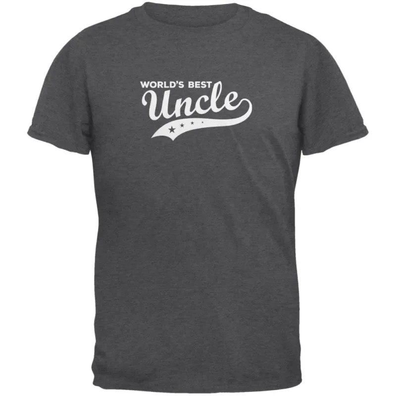 World's Best Uncle Dark Heather Adult T-Shirt sold by Old Glory