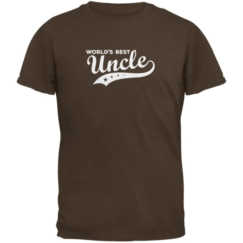 World's Best Uncle Brown Adult T-Shirt sold by Old Glory