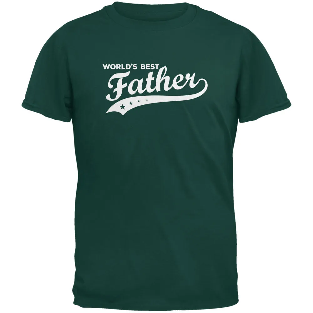 Father's Day - World's Best Father Forest Green Adult T-Shirt sold by Old Glory