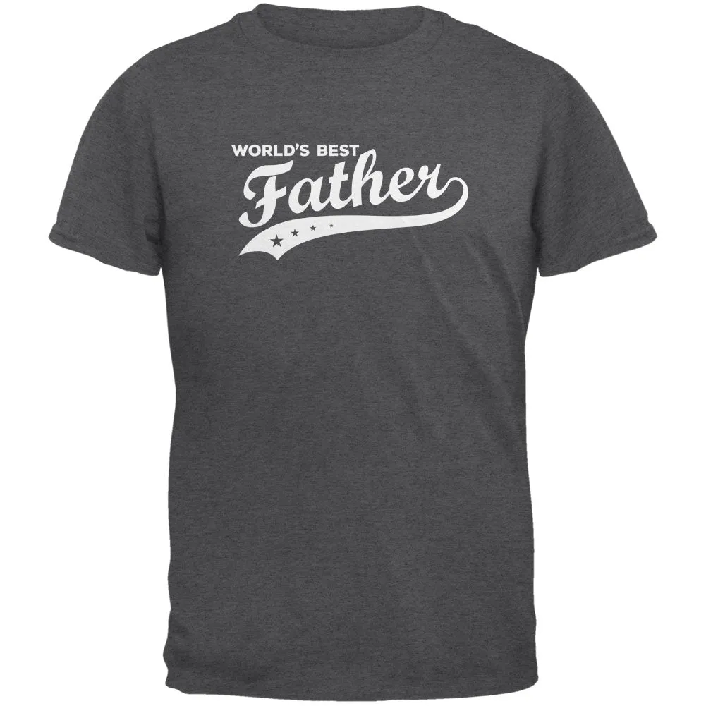 Father's Day - World's Best Father Dark Heather Adult T-Shirt sold by Old Glory