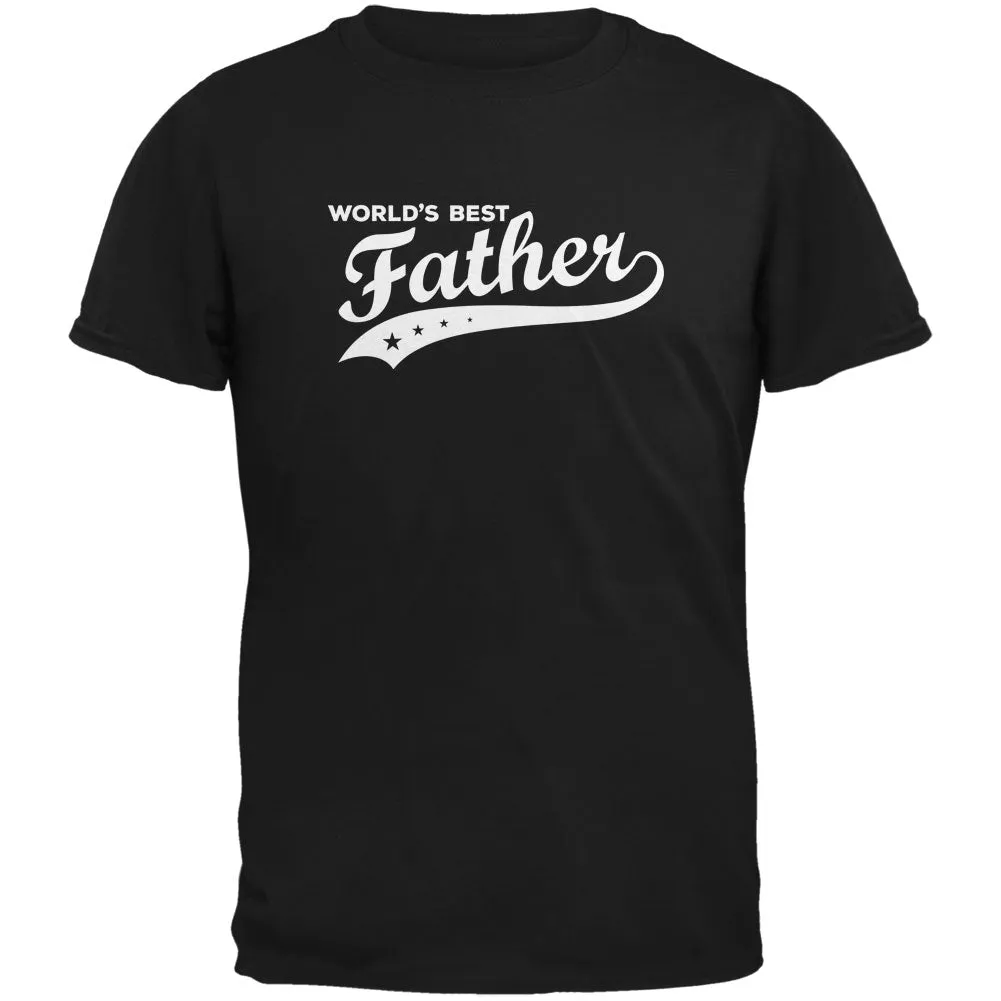 Father's Day - World's Best Father Black Adult T-Shirt sold by Old Glory