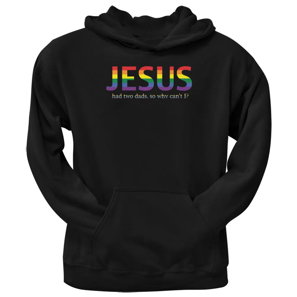 Two Dads Jesus Gay Funny Black Adult Hoodie sold by Old Glory