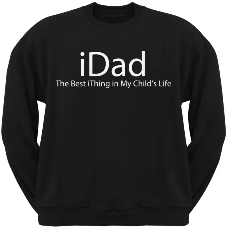 Father's Day - Funny iDad Geek Black Adult Sweatshirt made by Old Glory