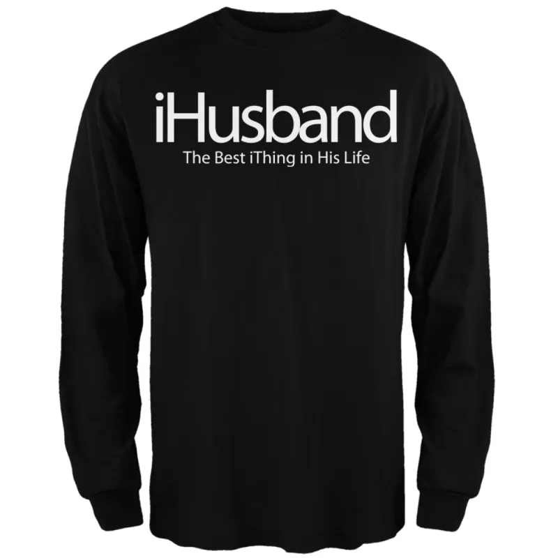 iHusband LGBT Black Adult Long Sleeve T-Shirt sold by Old Glory