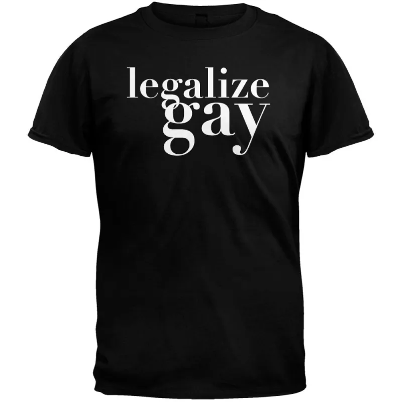 Legalize Gay Black T-Shirt sold by Old Glory