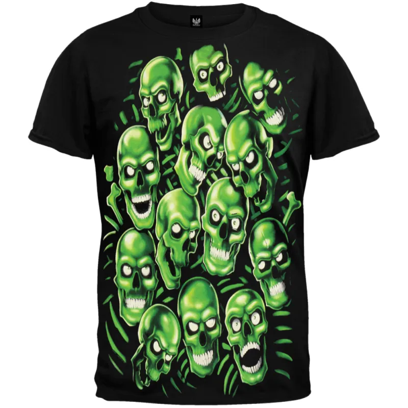 Skull Pile Jumbo Green T-Shirt sold by Old Glory
