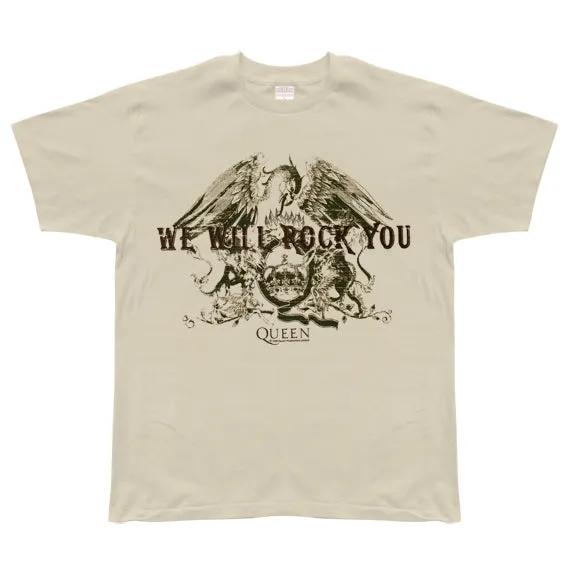 Queen - We Will Rock You Soft Natural T-Shirt sold by Old Glory