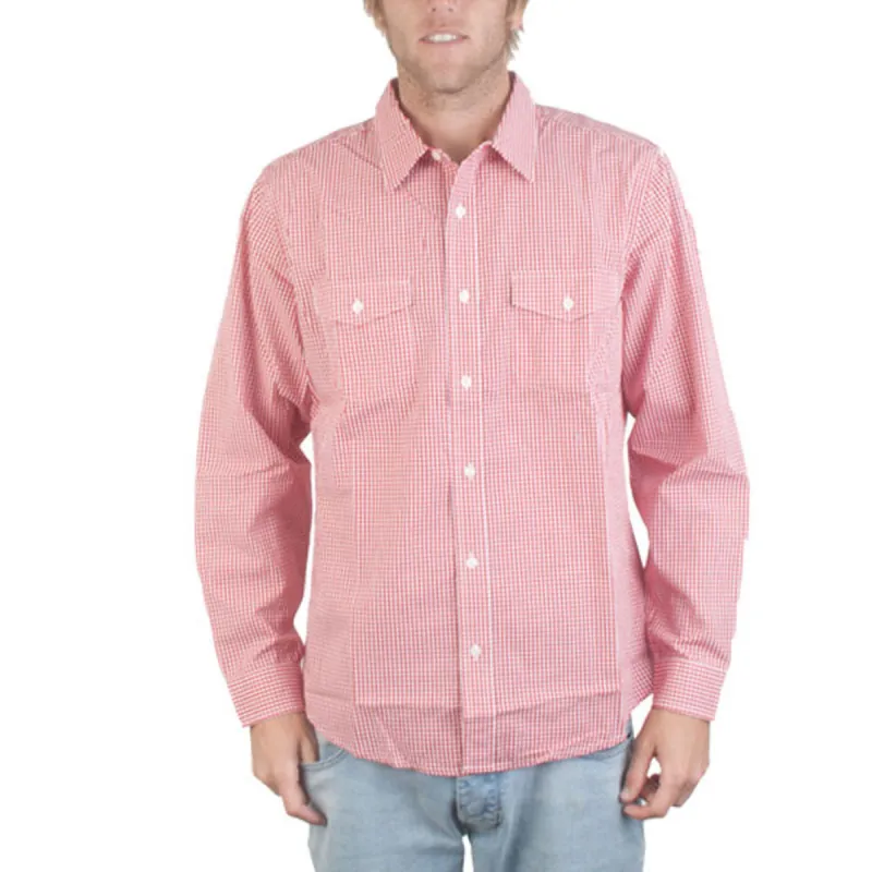 Hurley - Solution Redline Long Sleeve Button Down T-Shirt made by Hurley