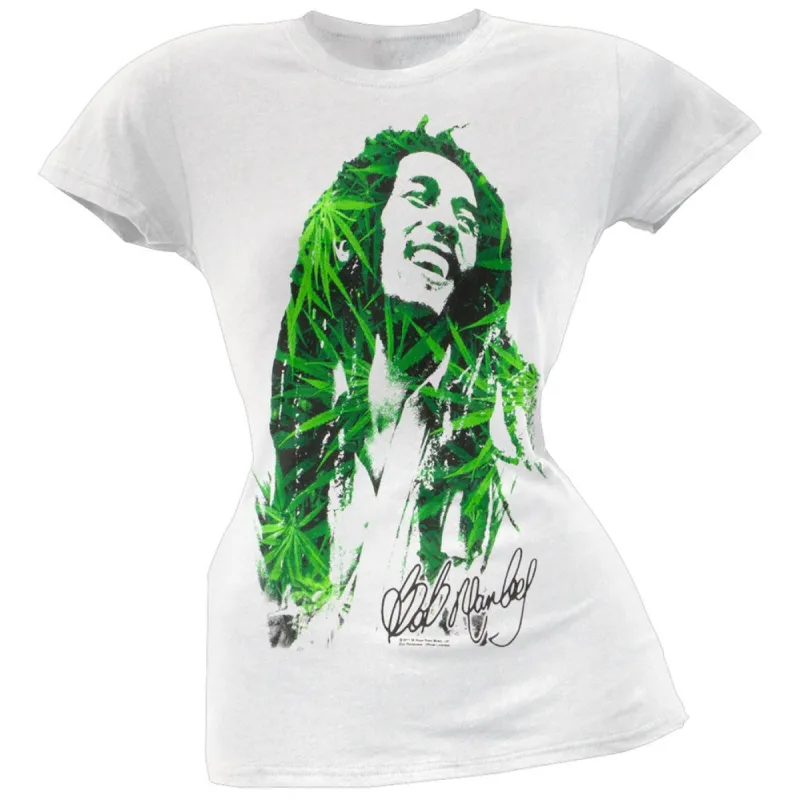 Bob Marley - Leaves Juniors T-Shirt sold by Old Glory