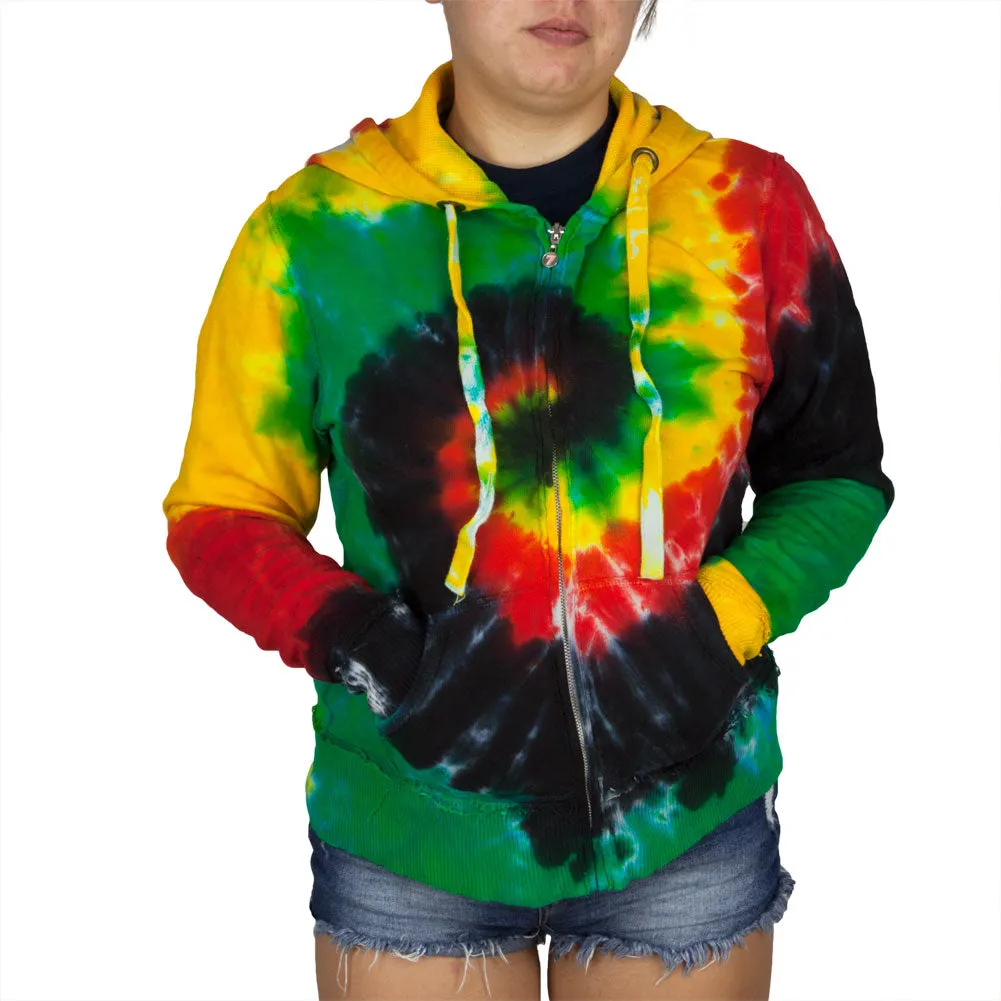 Tie Dye Womens Full Zip Hoodie sold by Old Glory